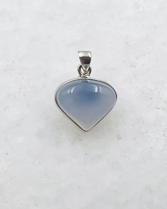 Calcédoine bleue (turque) en argent 925