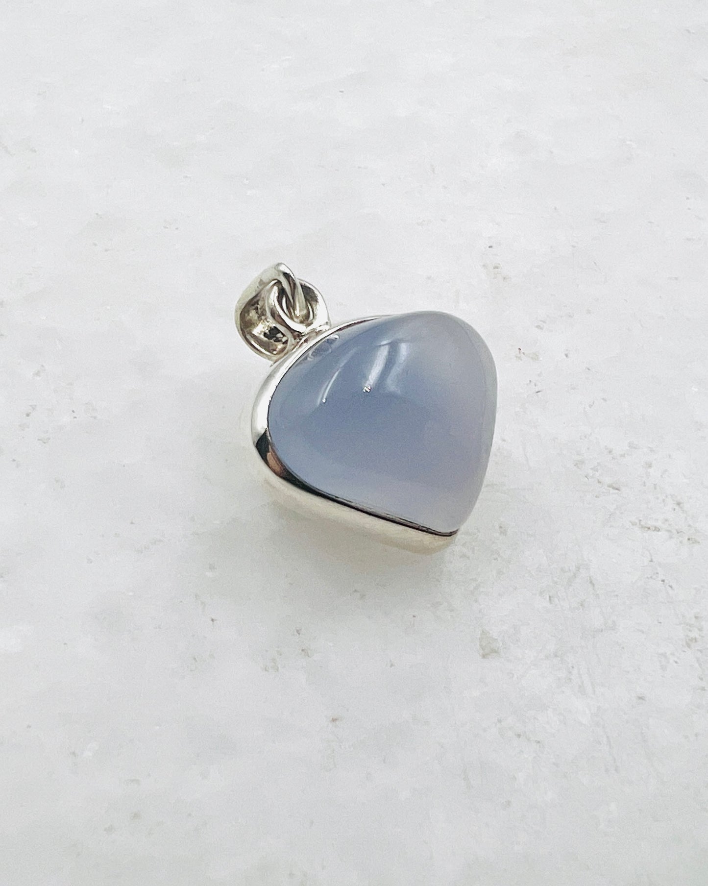 Calcédoine bleue (turque) en argent 925