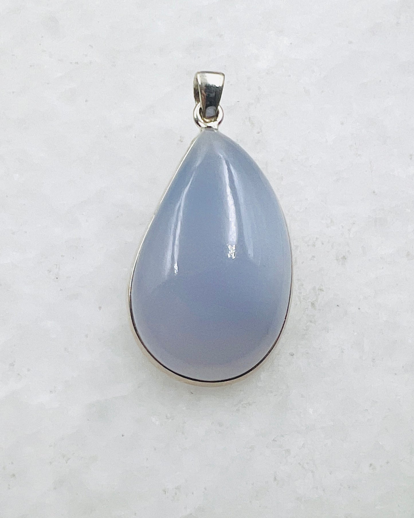 Calcédoine bleue (turque) en argent 925