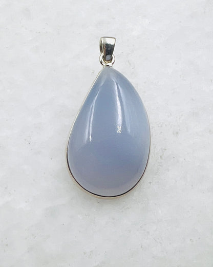 Calcédoine bleue (turque) en argent 925