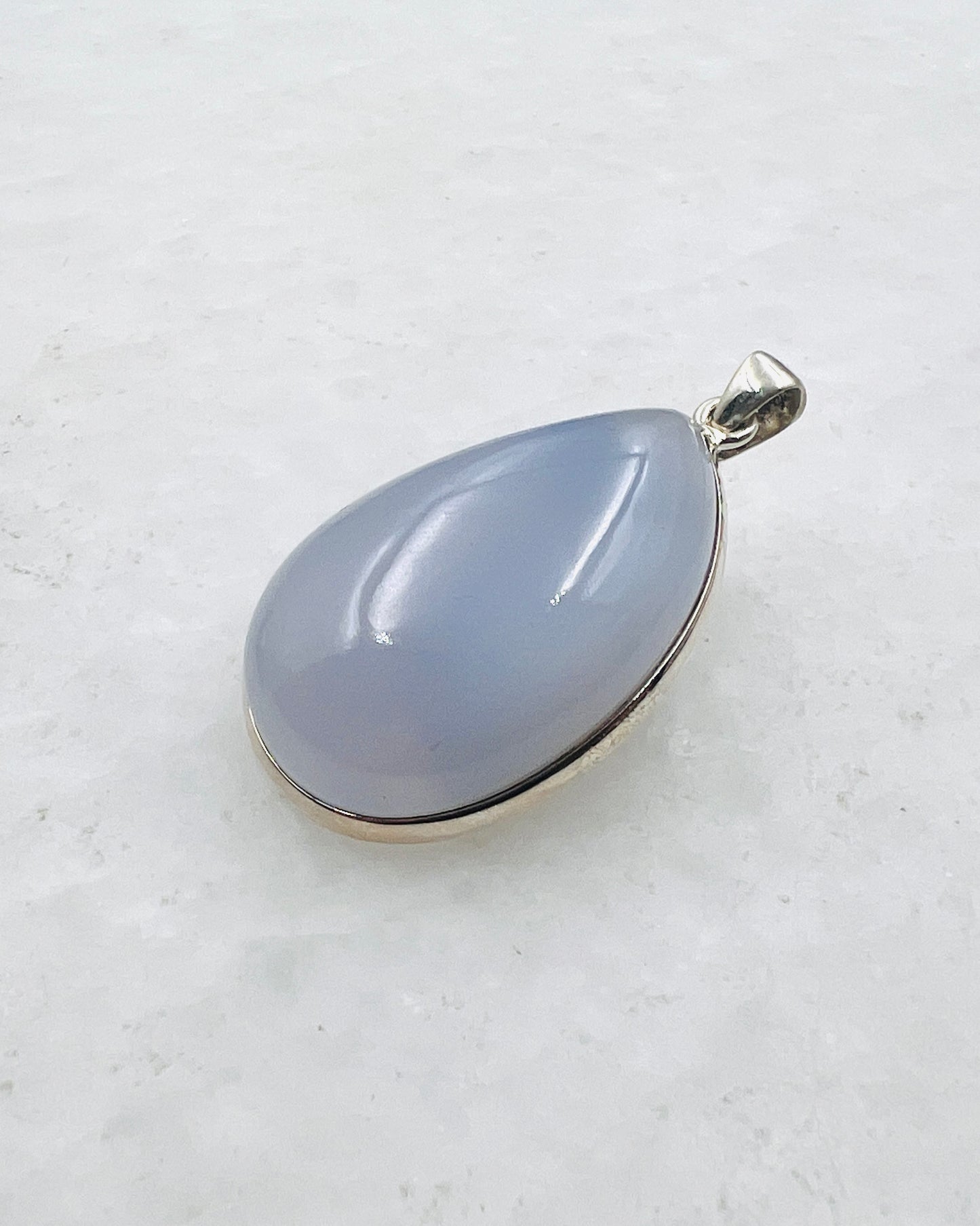 Calcédoine bleue (turque) en argent 925