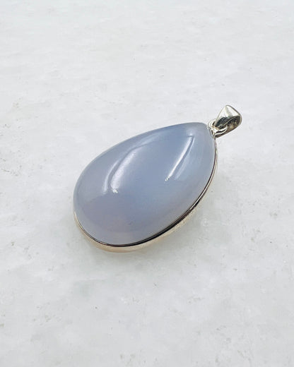 Calcédoine bleue (turque) en argent 925