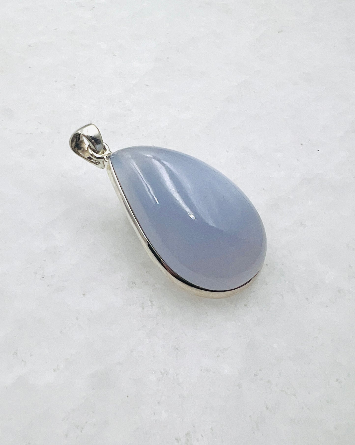 Calcédoine bleue (turque) en argent 925