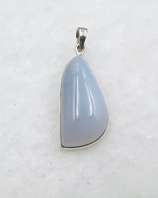 Calcédoine bleue (turque) en argent 925