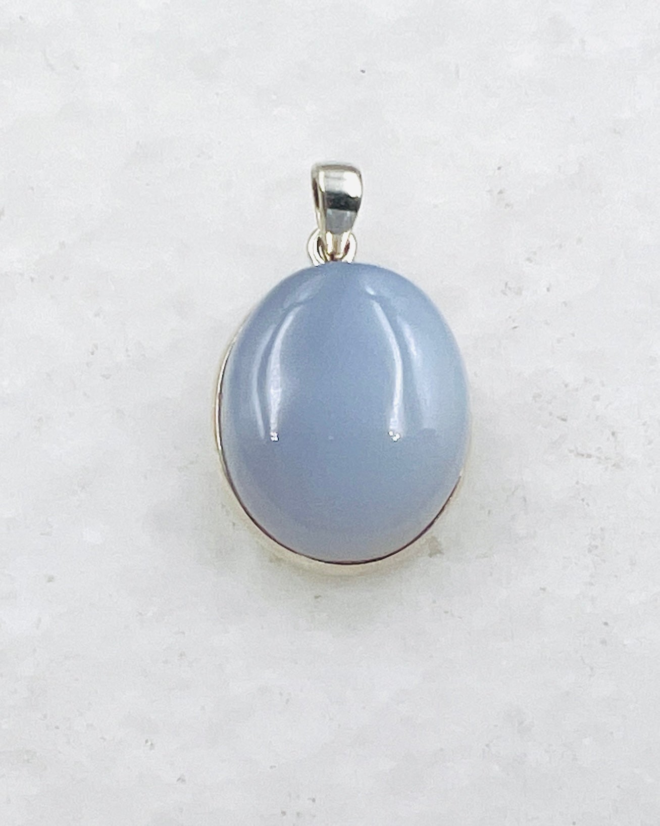 Calcédoine bleue (turque) en argent 925