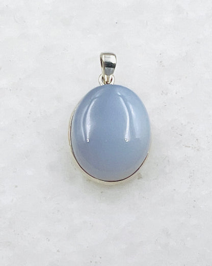 Calcédoine bleue (turque) en argent 925