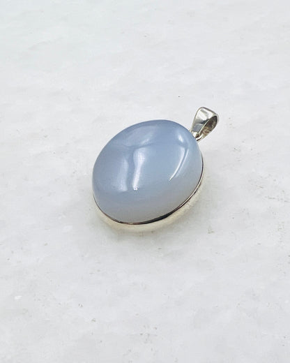 Calcédoine bleue (turque) en argent 925