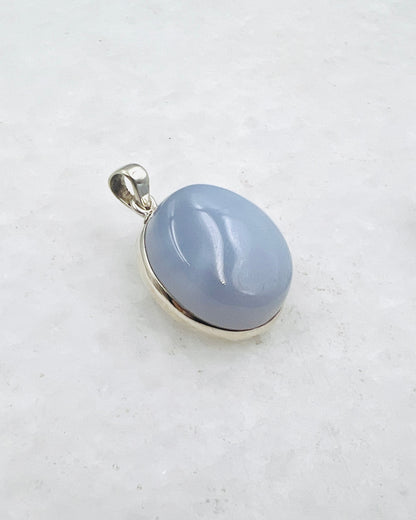 Calcédoine bleue (turque) en argent 925