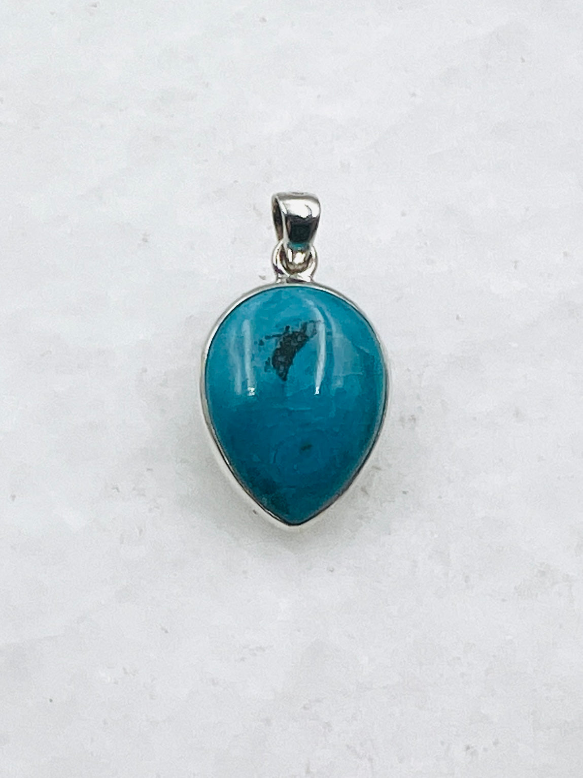Opale bleue du Chili en argent 925