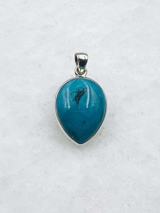 Opale bleue du Chili en argent 925