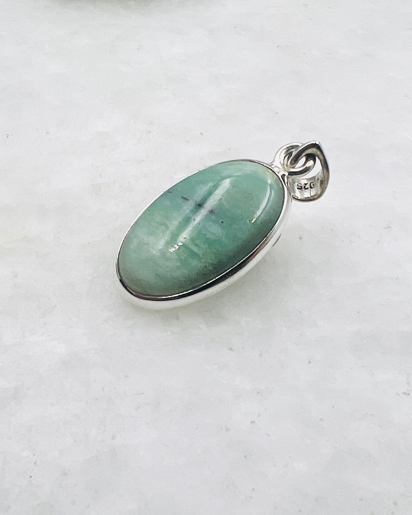 Blue Fossilized Wood Opal (Indonesia) in 0.925 Silver