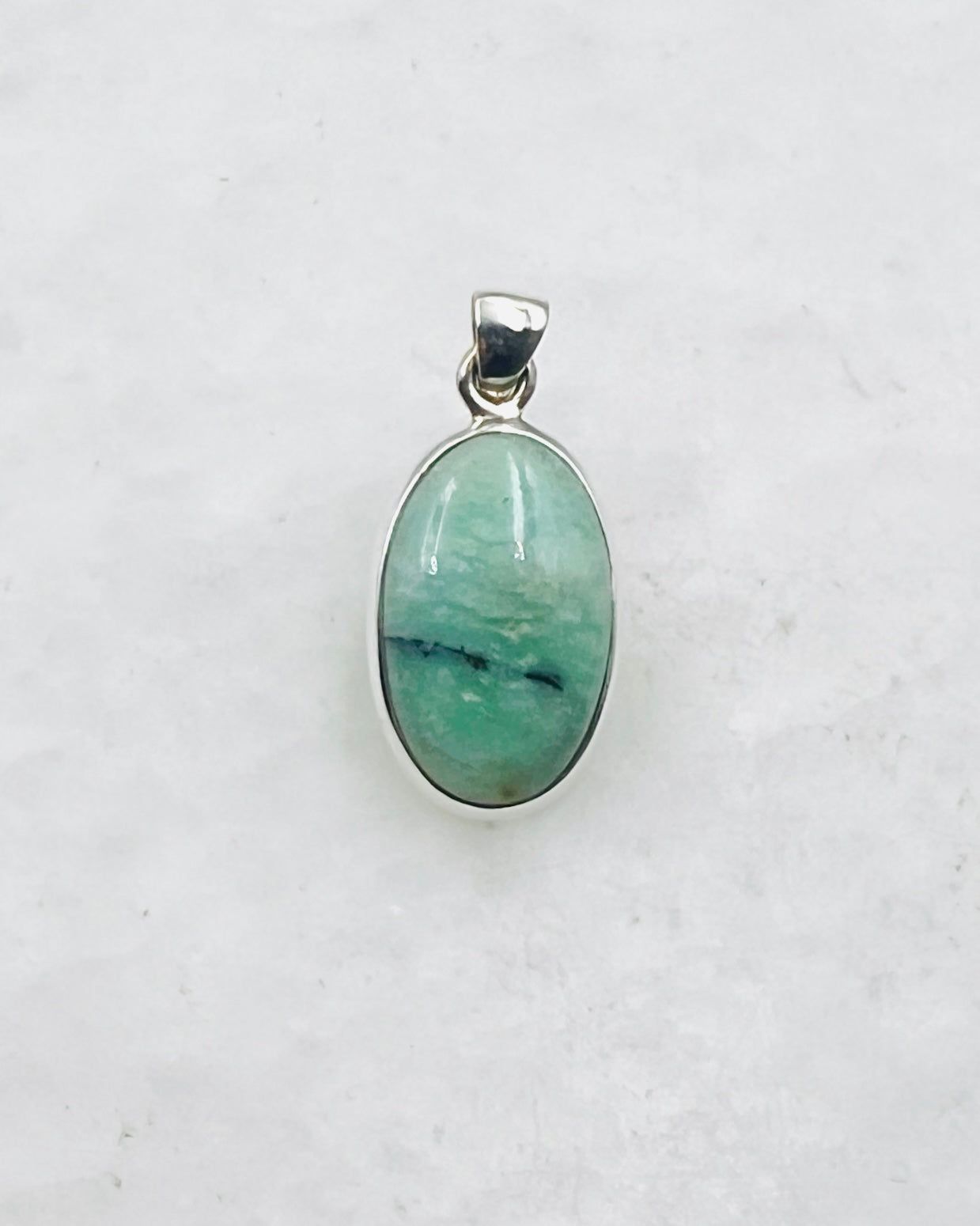 Blue Fossilized Wood Opal (Indonesia) in 0.925 Silver