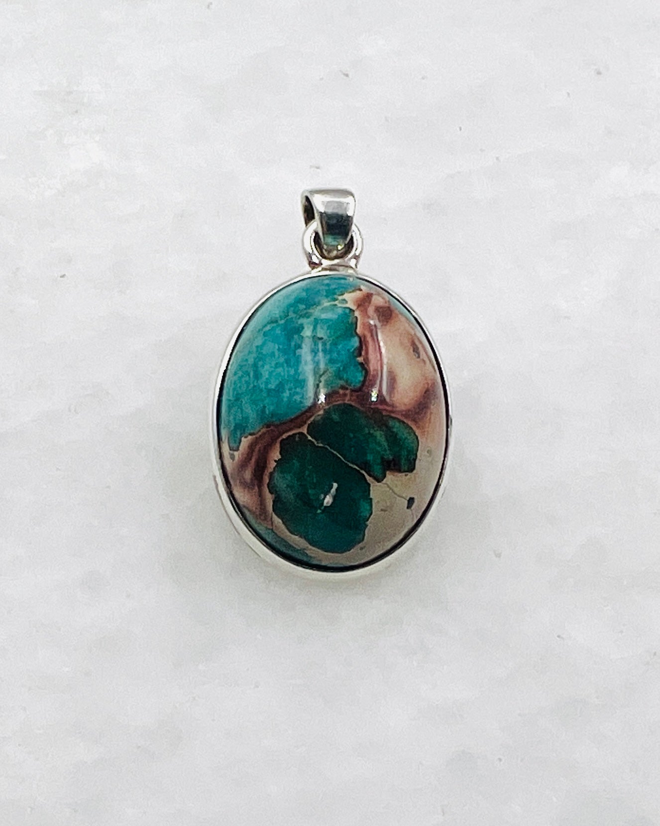 Blue Royal Sediment Jasper (Indonesia) in 0.925 Silver