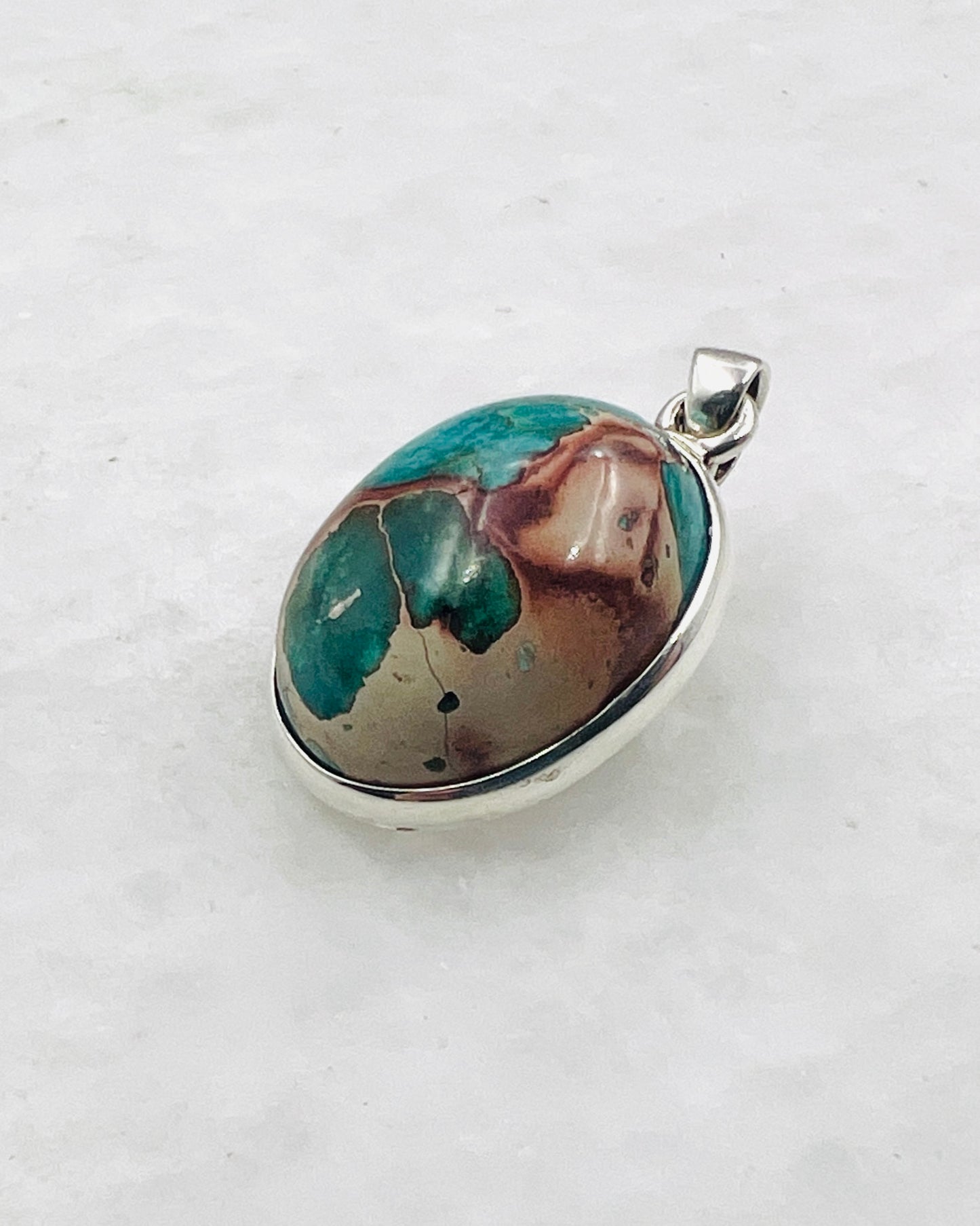 Blue Royal Sediment Jasper (Indonesia) in 0.925 Silver