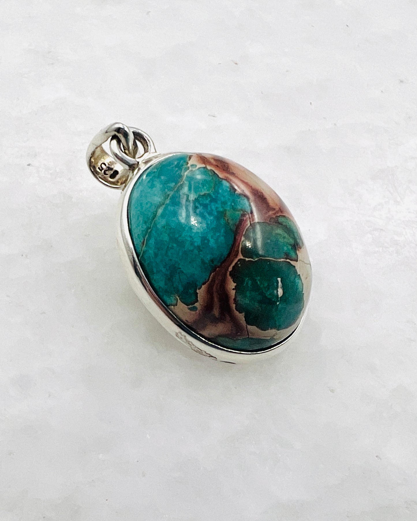 Blue Royal Sediment Jasper (Indonesia) in 0.925 Silver