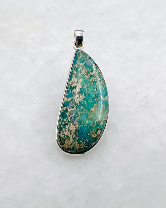 Blue Royal Sediment Jasper (Indonesia) in 0.925 Silver