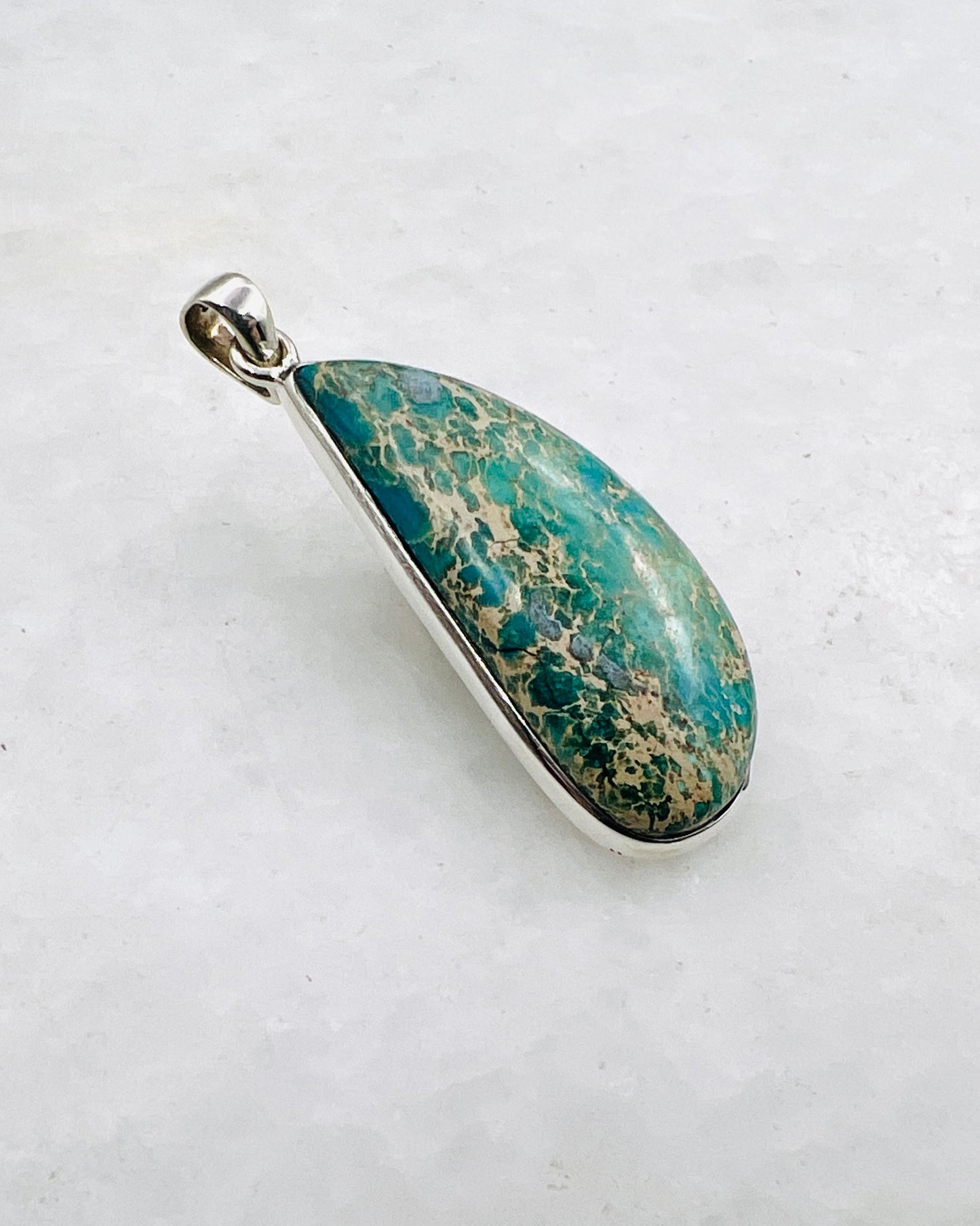 Blue Royal Sediment Jasper (Indonesia) in 0.925 Silver