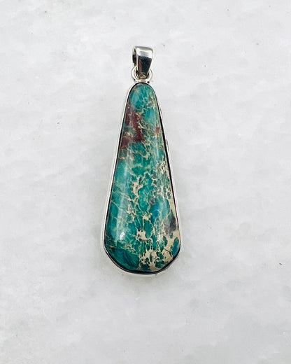 Blue Royal Sediment Jasper (Indonesia) in 0.925 Silver