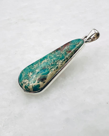 Blue Royal Sediment Jasper (Indonesia) in 0.925 Silver