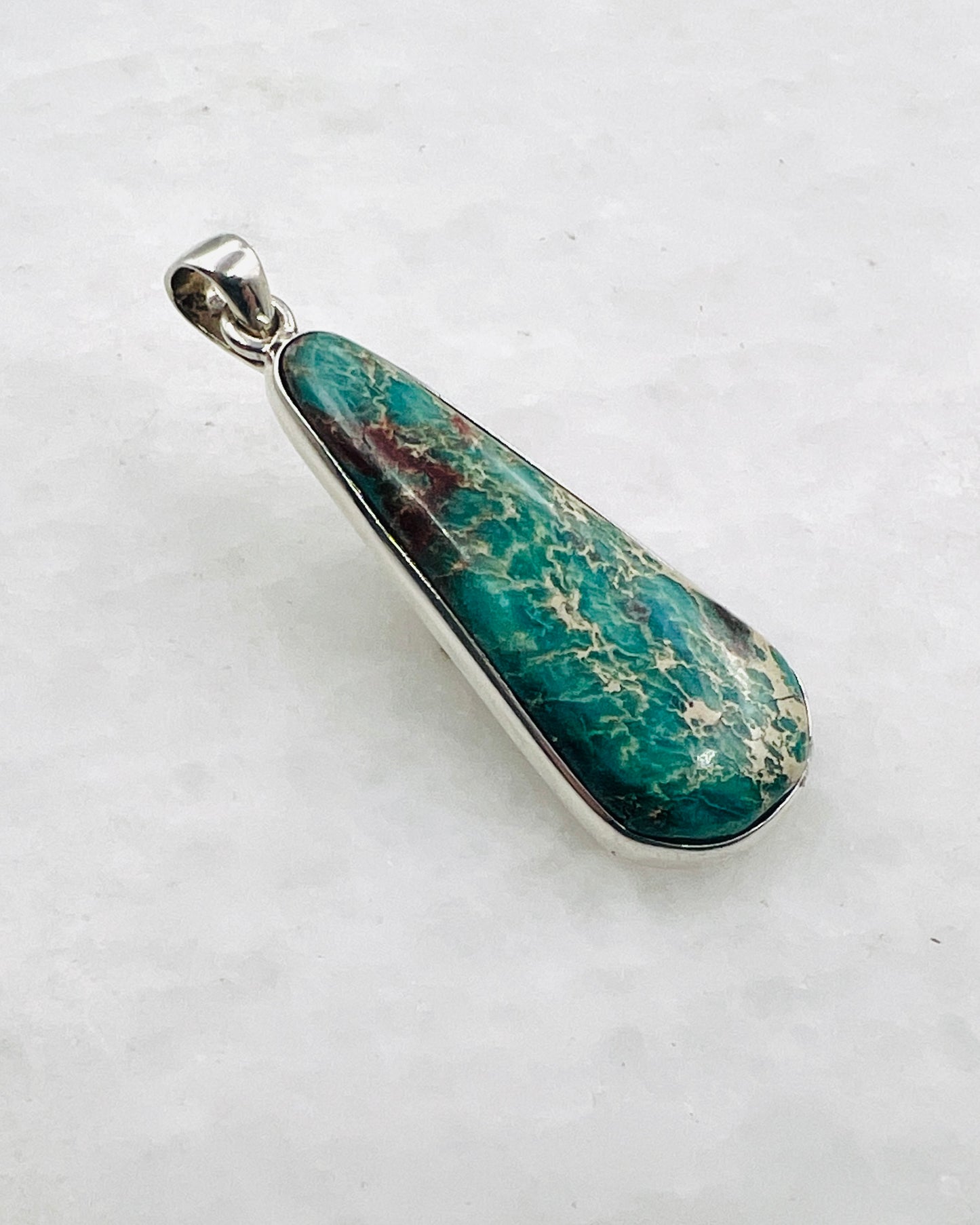 Blue Royal Sediment Jasper (Indonesia) in 0.925 Silver