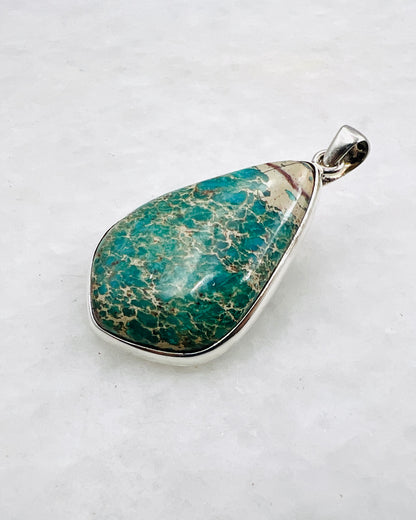 Blue Royal Sediment Jasper (Indonesia) in 0.925 Silver