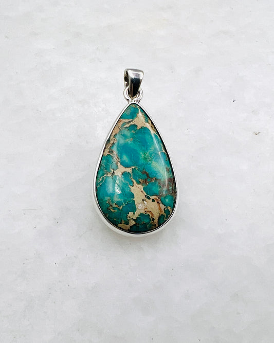 Blue Royal Sediment Jasper (Indonesia) in 0.925 Silver