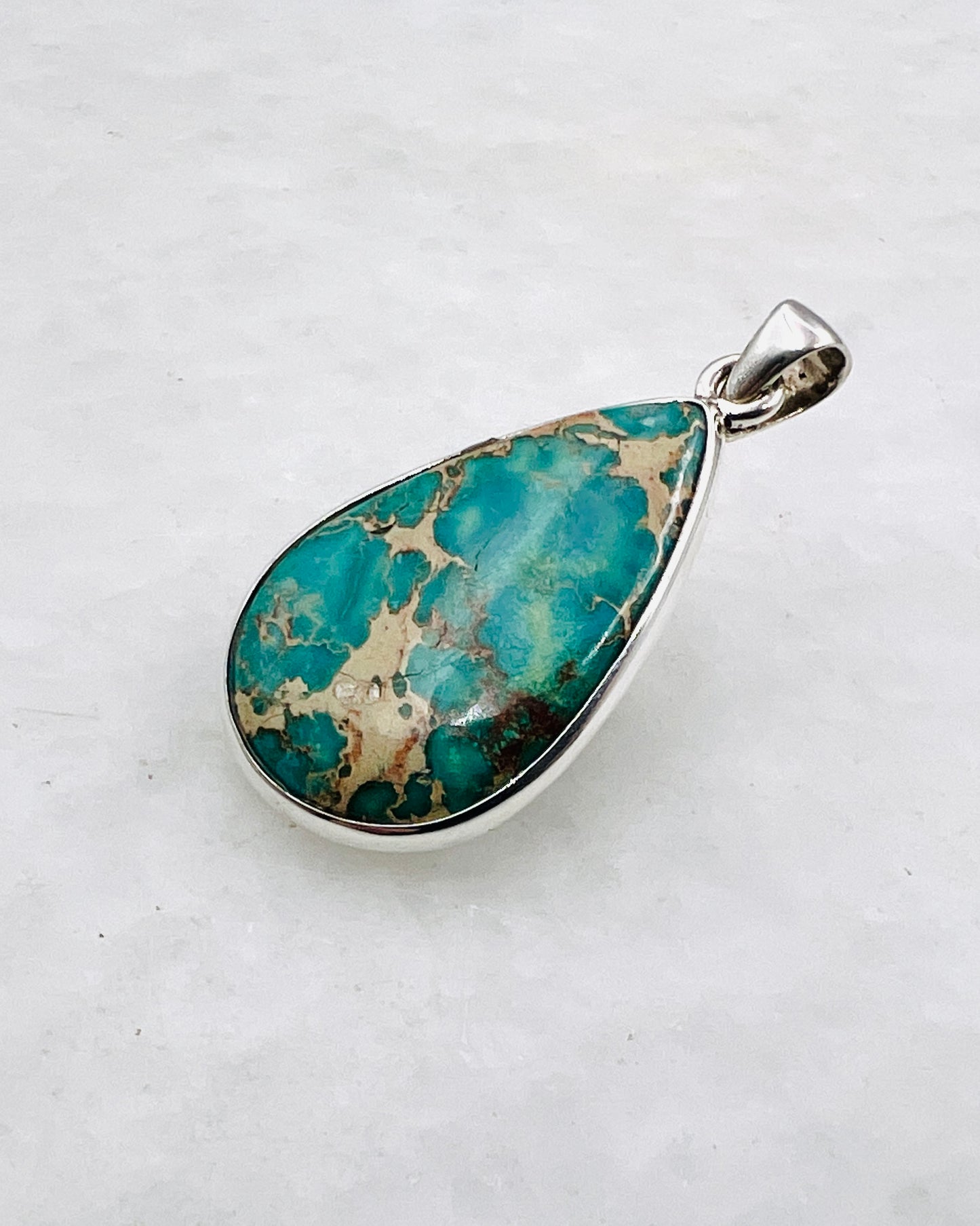 Blue Royal Sediment Jasper (Indonesia) in 0.925 Silver