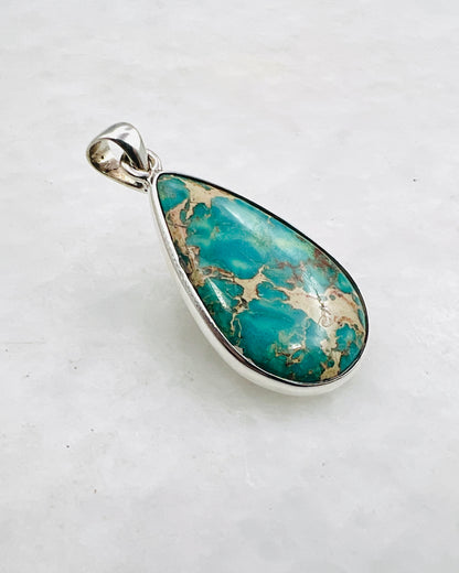 Blue Royal Sediment Jasper (Indonesia) in 0.925 Silver