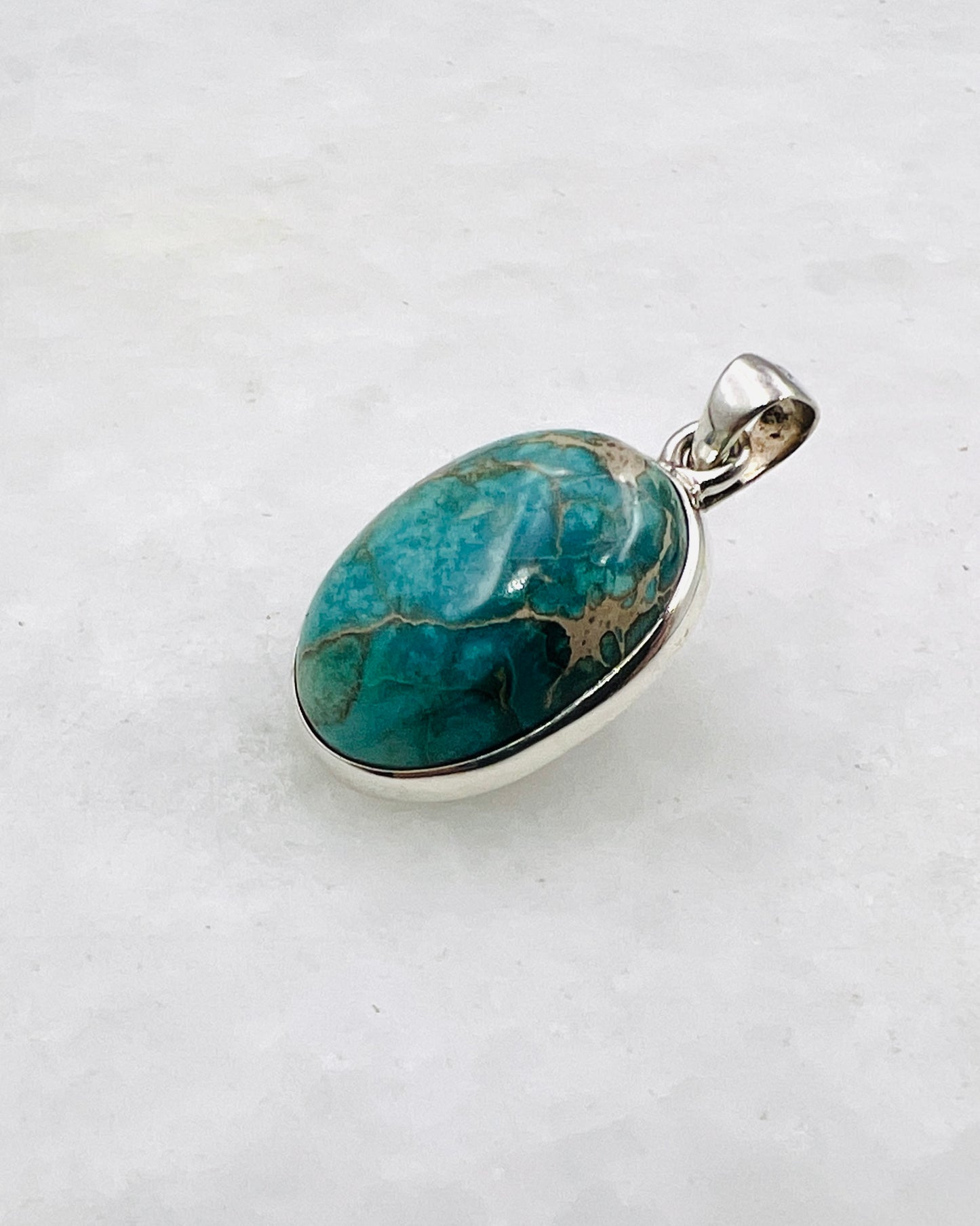 Blue Royal Sediment Jasper (Indonesia) in 0.925 Silver