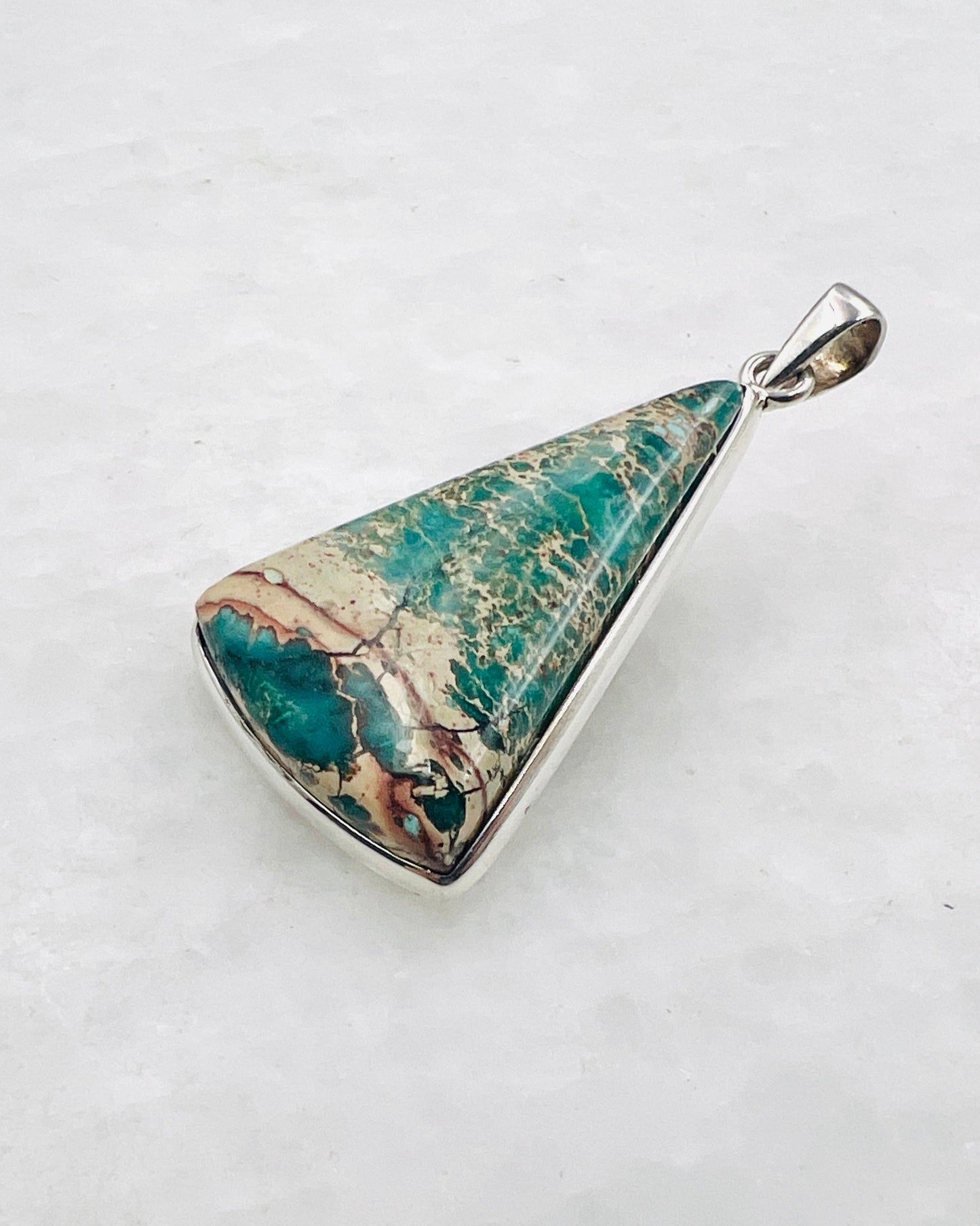 Blue Royal Sediment Jasper (Indonesia) in 0.925 Silver