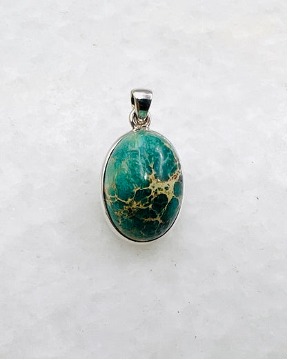 Blue Royal Sediment Jasper (Indonesia) in 0.925 Silver