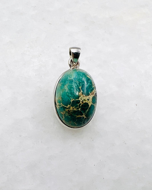 Blue Royal Sediment Jasper (Indonesia) in 0.925 Silver