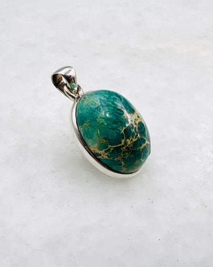 Blue Royal Sediment Jasper (Indonesia) in 0.925 Silver