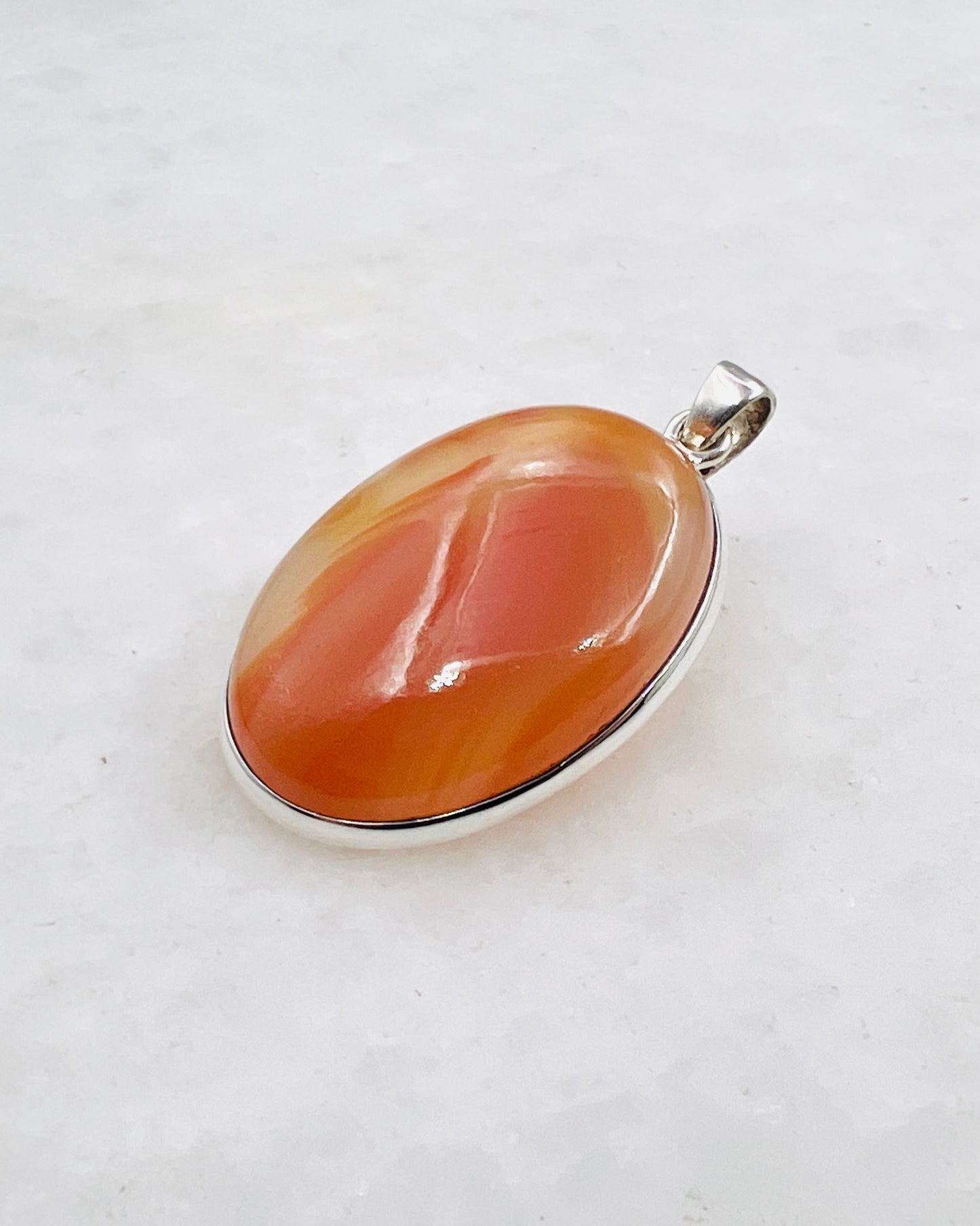 Natural Carnelian (India) in 0.925 Silver