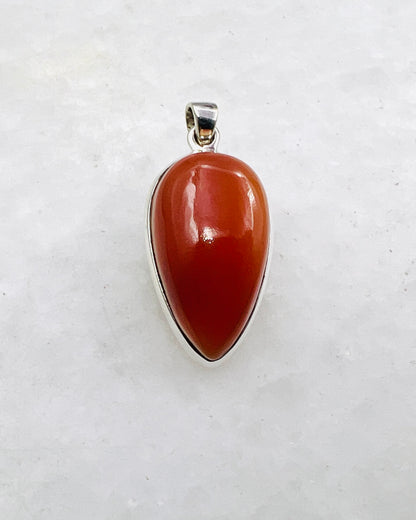 Natural Carnelian (India) in 0.925 Silver