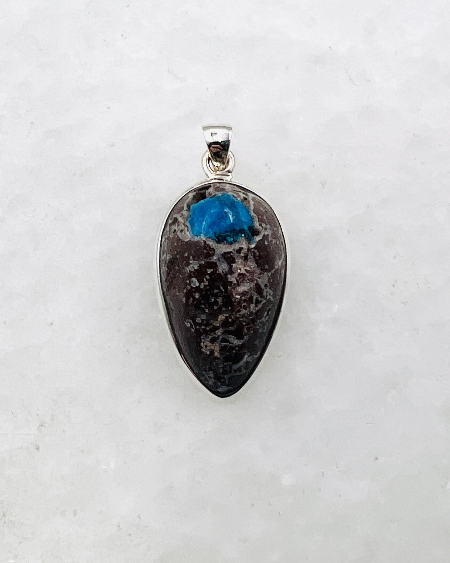 Cavansite in Matrix (India) in 0.925 Silver