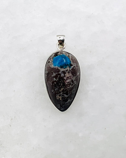 Cavansite in Matrix (India) in 0.925 Silver