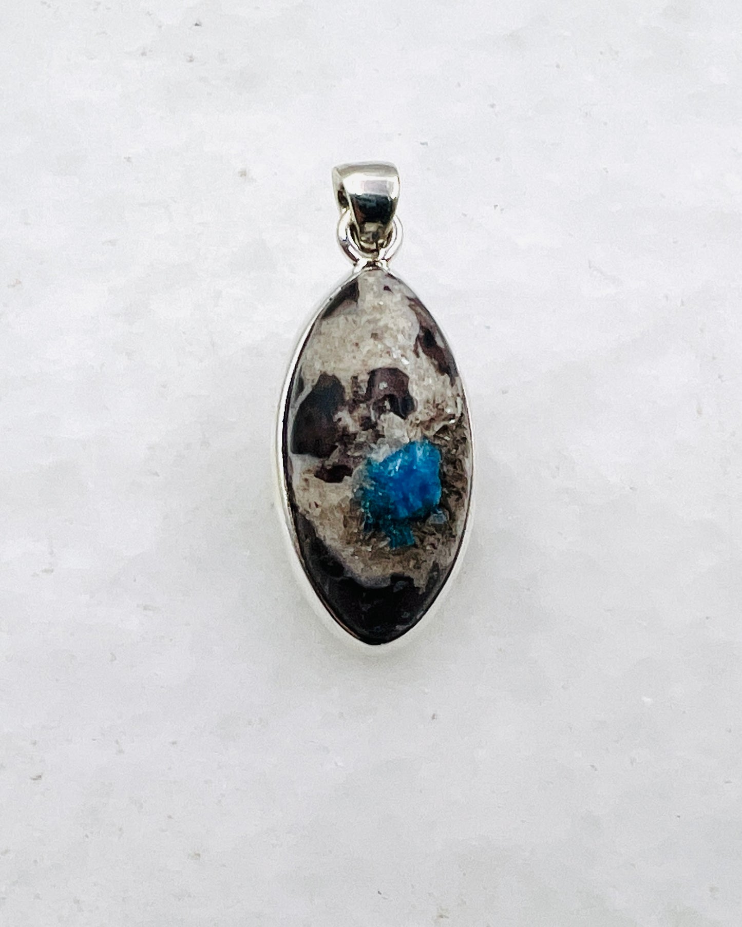 Cavansite in Matrix (India) in 0.925 Silver