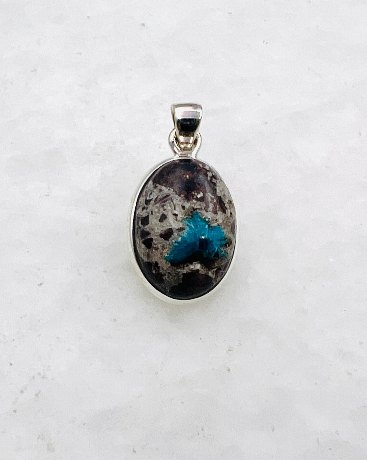 Cavansite in Matrix (India) in 0.925 Silver