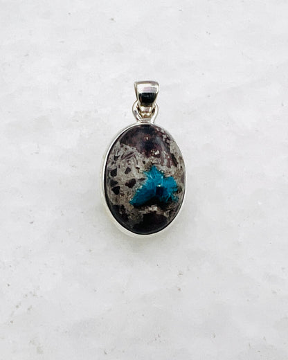 Cavansite in Matrix (India) in 0.925 Silver