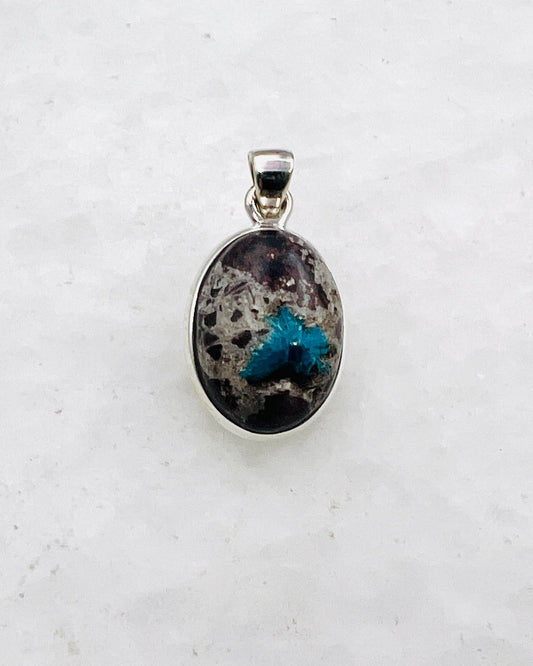 Cavansite in Matrix (India) in 0.925 Silver