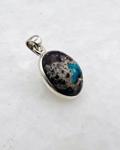 Cavansite in Matrix (India) in 0.925 Silver