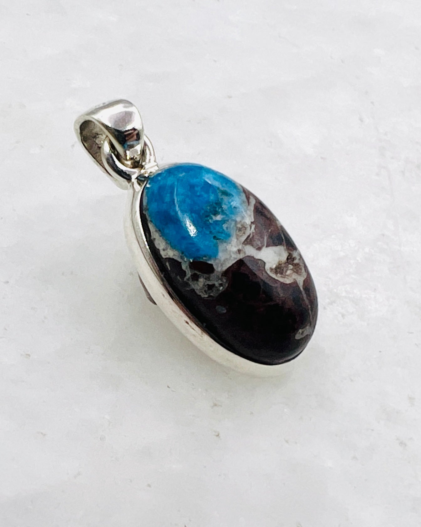 Cavansite in Matrix (India) in 0.925 Silver