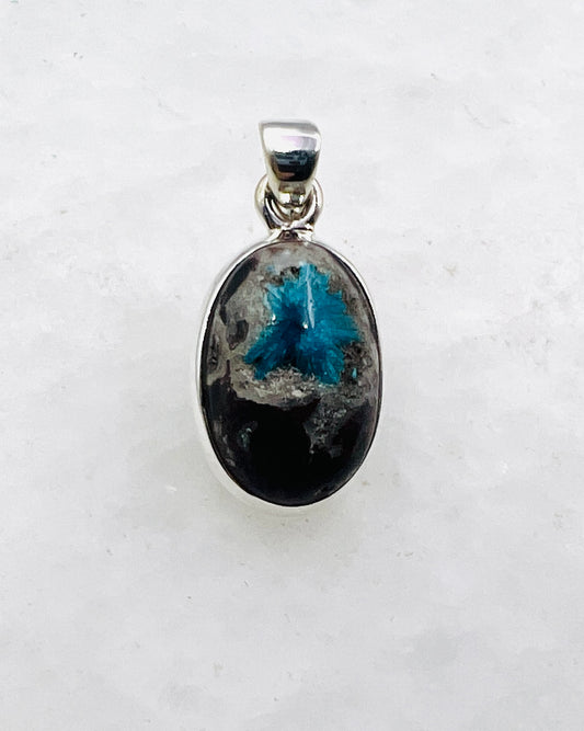 Cavansite in Matrix (India) in 0.925 Silver