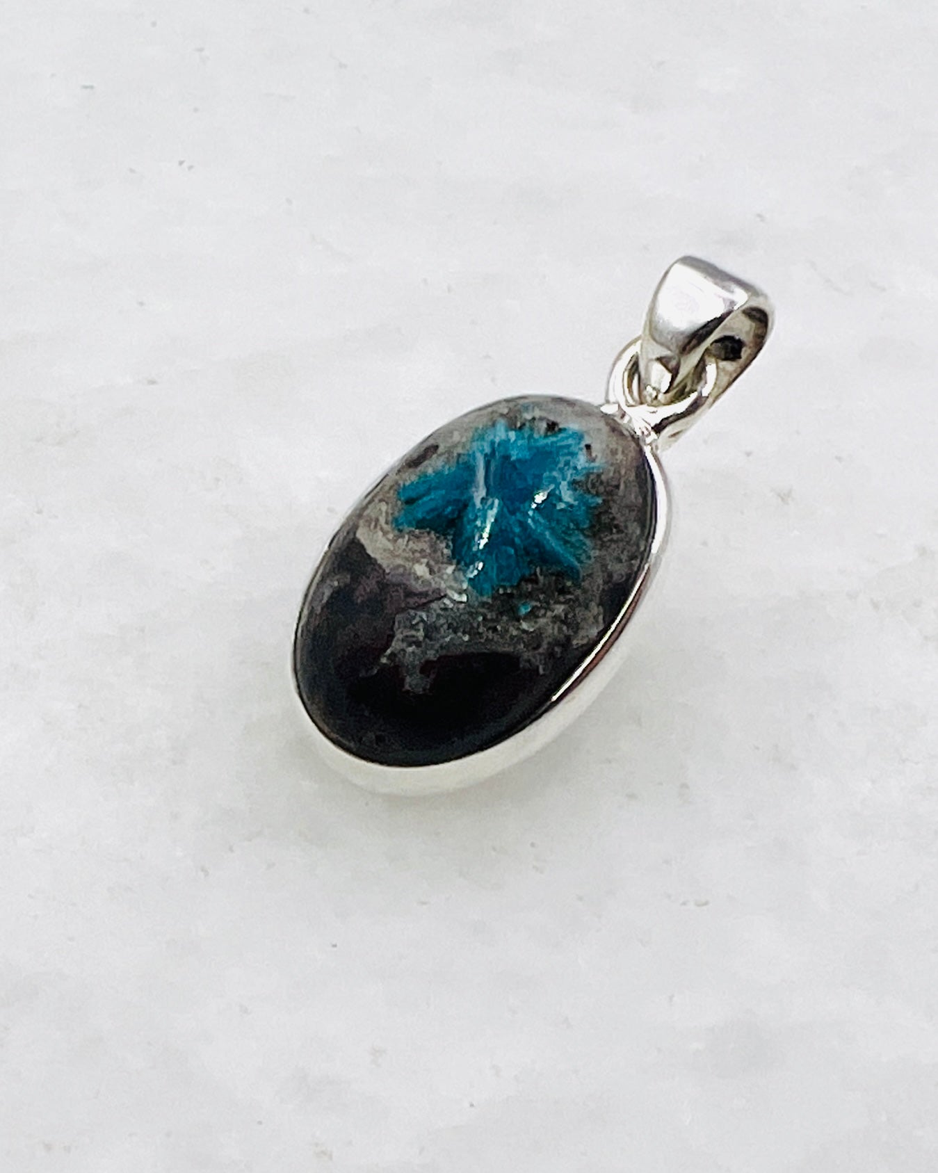 Cavansite in Matrix (India) in 0.925 Silver