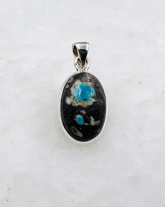 Cavansite in Matrix (India) in 0.925 Silver