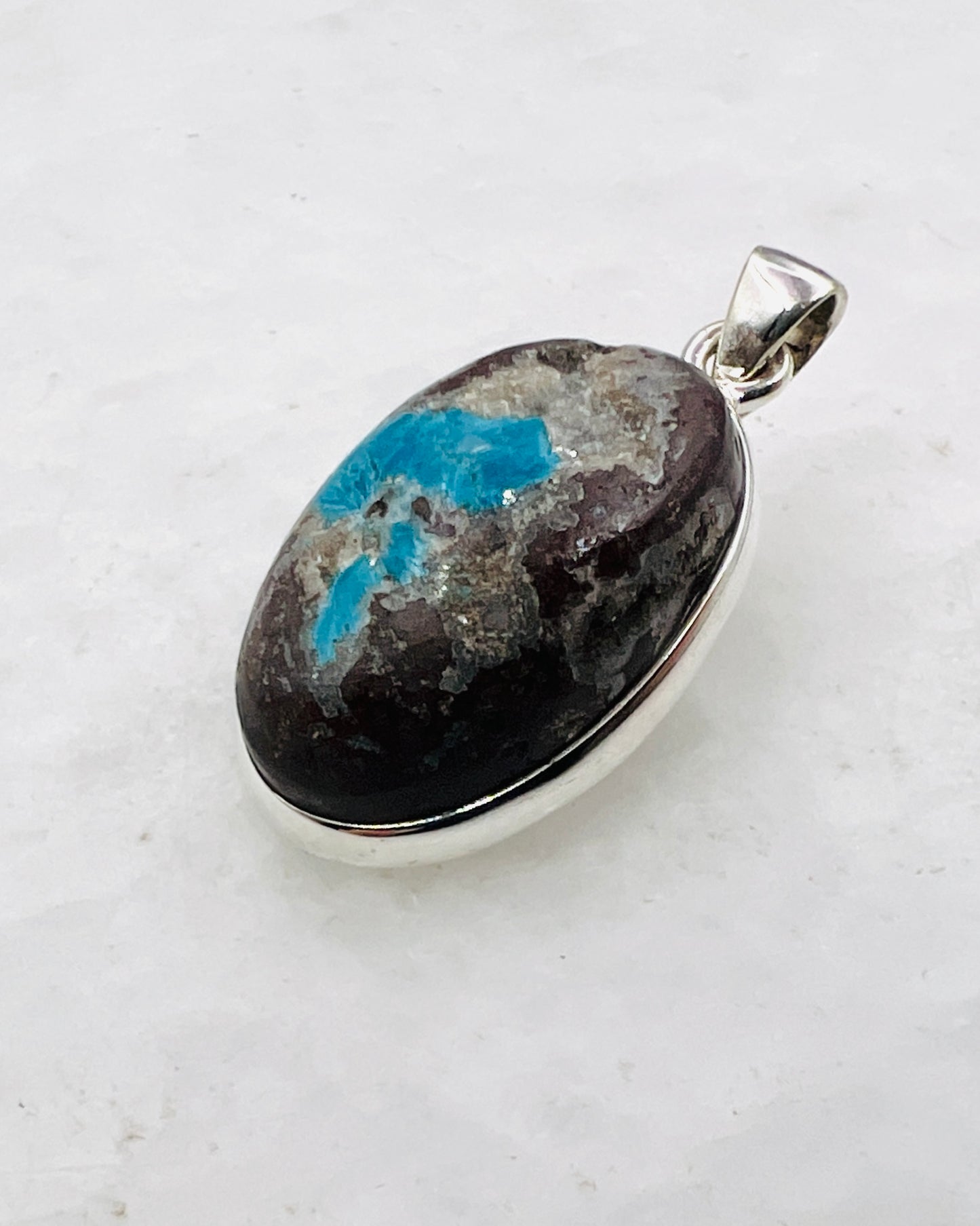 Cavansite in Matrix (India) in 0.925 Silver