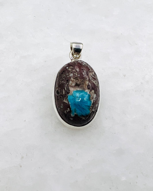 Cavansite in Matrix (India) in 0.925 Silver