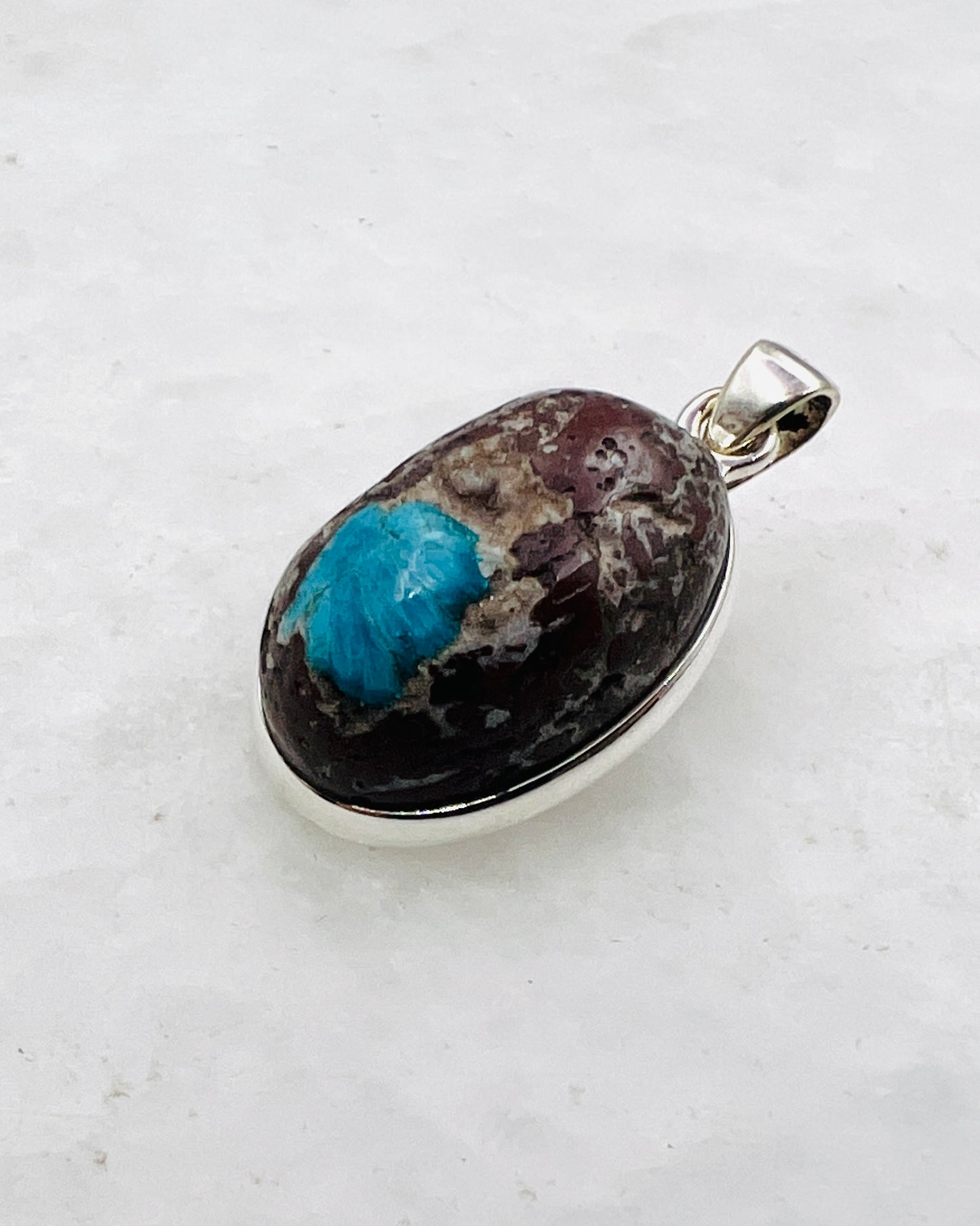 Cavansite in Matrix (India) in 0.925 Silver