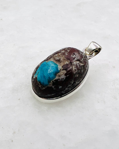 Cavansite in Matrix (India) in 0.925 Silver